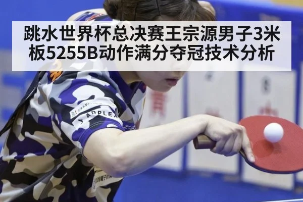跳水世界杯总决赛王宗源男子3米板5255B动作满分夺冠技术分析